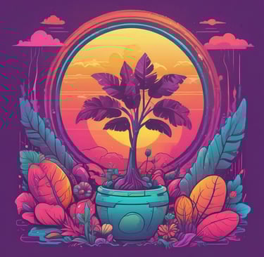 A serene morning scene with yoga mats laid out on a wooden deck overlooking a calm lake.