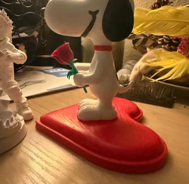 Snoopy Holding Rose