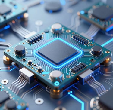 a computer chip with the letter a on top of it