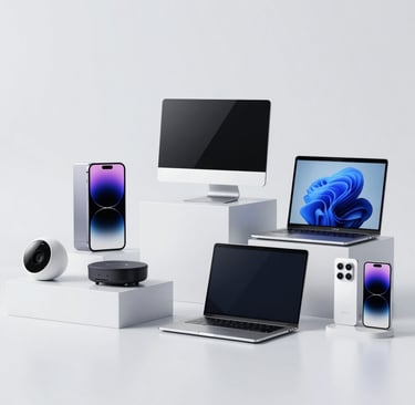 person holding smartphone beside tablet computer