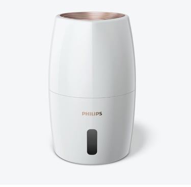 Philips 2000 serie luchtbevochtiger HU2716/10 wit met koperen bovenkant
