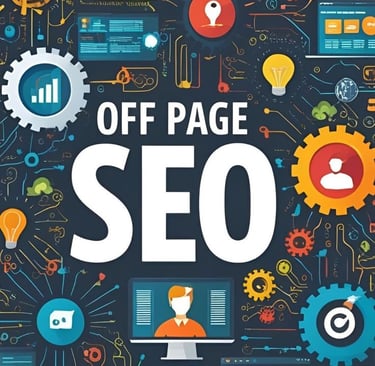 Off page SEO concept illustration