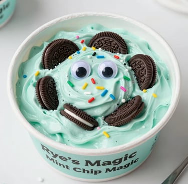 A playful slime tub topped with googly eyes and colorful sprinkles, ready for sensory fun.