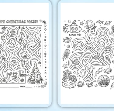 kindergarten maze activity
