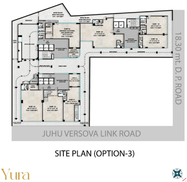 floor plans yura business park, transcon yura juhu, yura juhu