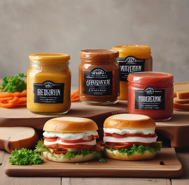 A colorful assortment of natural spices in small glass jars on a wooden table.