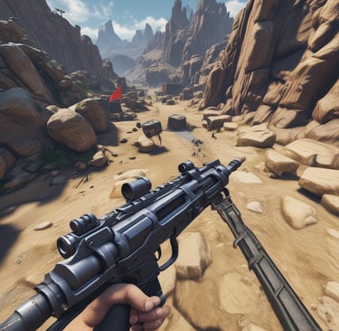 Close-up of a classic Unreal Tournament flag base designed with intricate textures and defensive traps.