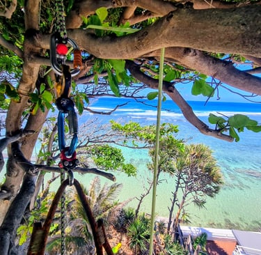 Chantier bord de mer à la Réunion