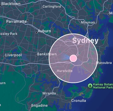 A guideline of where I service