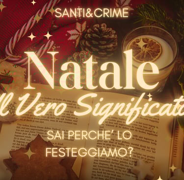 a book with a christmas scene of a book and a candle