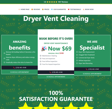 Dryer vent cleaning scam