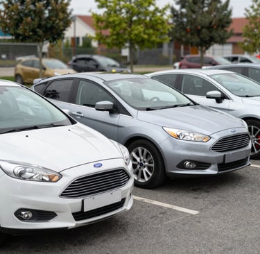 A gig driver smiling as they deliver food from a local restaurant using a familiadrive rental car.