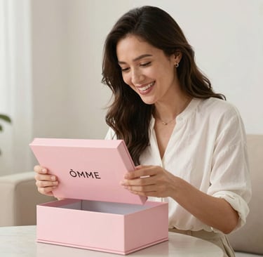 Soft-focus close-up of delicate hands holding a warm cup of lactation tea wrapped in cozy fabric.