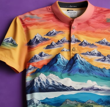 The Canadian flag billowing in the wind behind the beaver on the shirt, vibrant and proud.