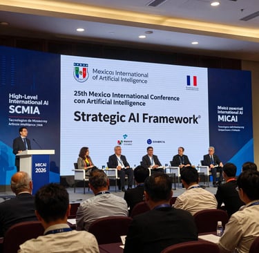 Conference hall filled with international AI experts at MICAI 2026.