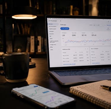 Equipo de marketing gestionando campañas Google Ads para mejorar ventas y visibilidad mediante estrategias SEM.