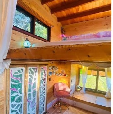 timber cabin interior