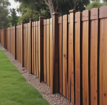 Durable grey corrugated metal privacy fence installed along a residential property border.