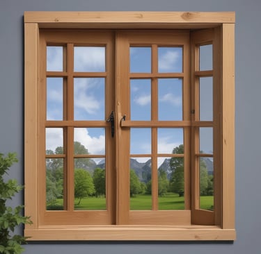 Wooden decorative panels arranged artistically in a modern interior space with warm lighting.