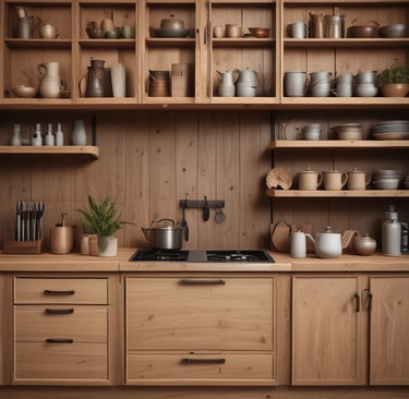A vibrant yellow wooden stool placed on a white concrete floor, reflecting the factory’s color theme.