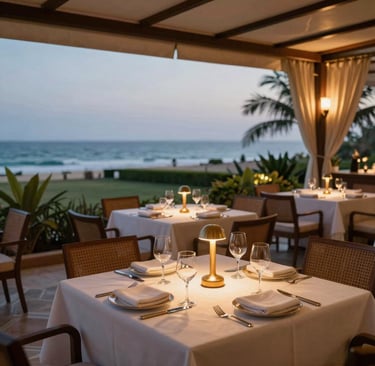 Sun-drenched infinity pool overlooking a breathtaking African landscape with distant mountains.