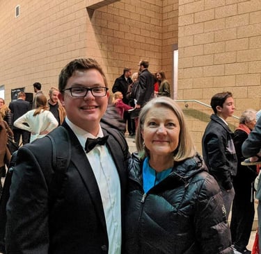 2024 Christmas Performer with a friend