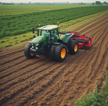A close-up of a modern agricultural sensor device mounted on a tractor.