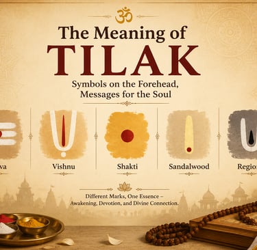 Symbols of sacred tilak marks