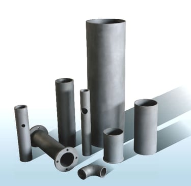 Silicon Carbide Lined Spools, Alumina tiled Spool Supplier - Straights, Elbows, Reducers, Tees