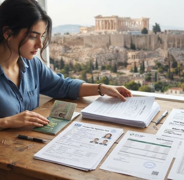 Greece Visa for Pakistani Applicants (2026) guide with Pakistan passport, Schengen visa documents.