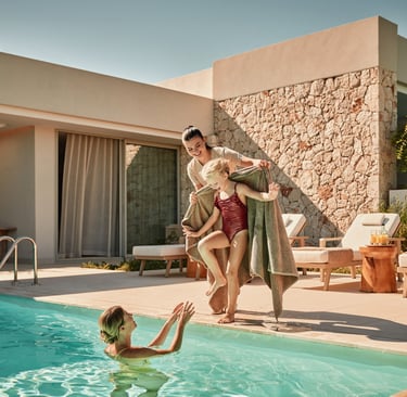 luxury hotel room with private pool at Porto Petra  Mallorca