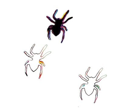 Pop art of spiders.