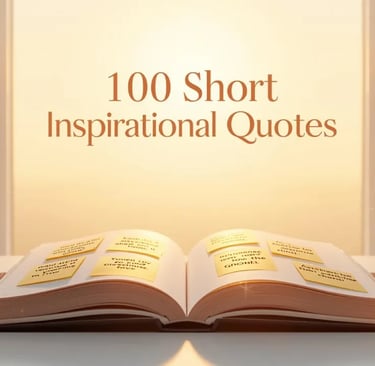 Inspirational notebook with sunrise and quote notes, bright motivational cover for blog.
