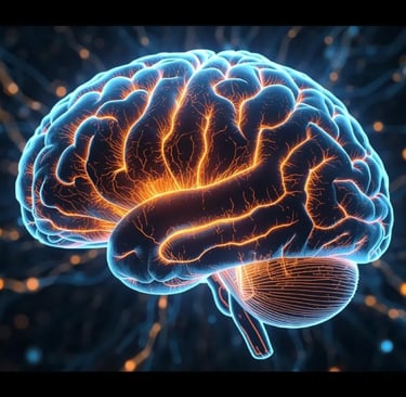 Glowing brain dopamine pathways showing science behind motivation.