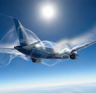 a plane flying through the air with a sun shining behind it