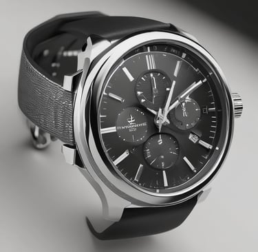 A stylish smartwatch displaying fitness stats on a wrist outdoors