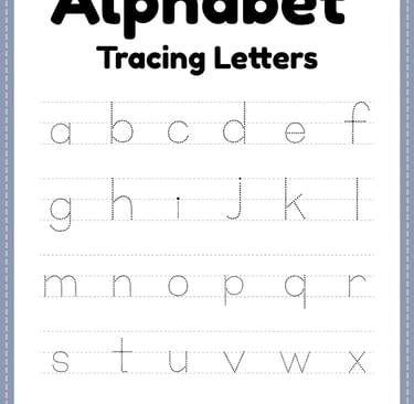 Free printable alphabet tracing worksheets for preschool and kindergarten. 