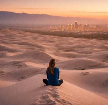 Peaceful meditation, beautiful white sands, calm  and unique experience.