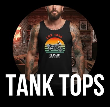 a man with tattoos on his chest and tank top tank top