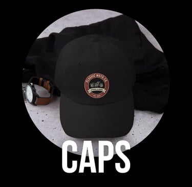 a cap - with Classic Moto Co Logo