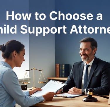 How do you choose a Child Support Attorney? You can start with a Family Law Attorney