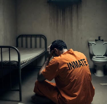 A father sits on the cold jail cell floor wondering how he's going to pay child support
