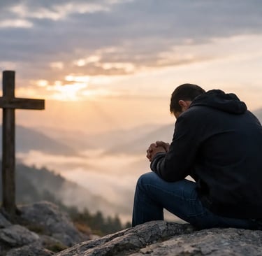 man praying to trust in God
