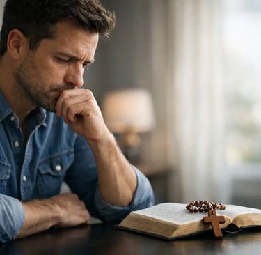 man in doubt about religion