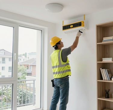 Hands using a smartphone to securely pay rent via the K.R.D Property Management payment app.