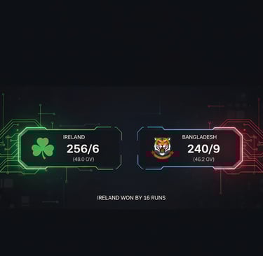 Ireland Cricket Team vs Bangladesh National Cricket Team Match Scorecard – Latest Breakdown