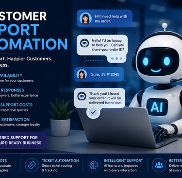 AI Customer Support Automation 24/7 Support • Faster Responses • Better Customer Experience