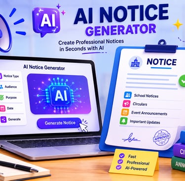 AI Notice Generator for schools and teachers