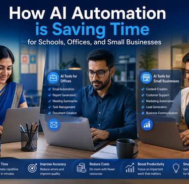 How AI Automation is Saving Time for Schools, Offices, and Small Businesses