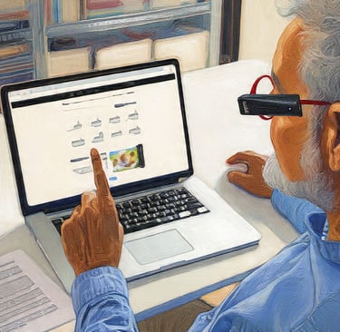 se conectando no computador com auxilio de leitor de tela